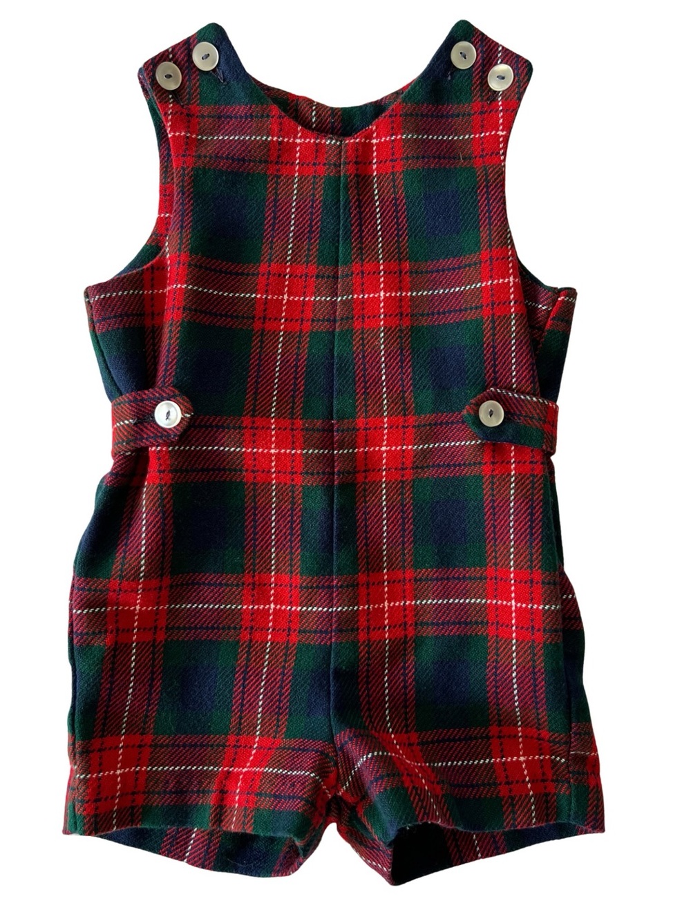 Vintage Imp Originals Vintage Plaid Shortall Jon Jon 3T